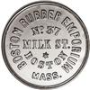 Image 2 : Scarce Vulcanite Boston Merchants Token