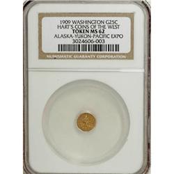 1909 AYPE 1/4 DWT MS62 NGC