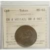 Image 1 : Canada B-987 Token MS62 ICCS
