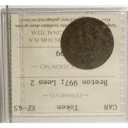 Pair of B-997 Canadian Breton Tokens