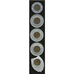 Five Encased Cents