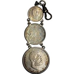1883 Hawaii Three Coin Watch Fo