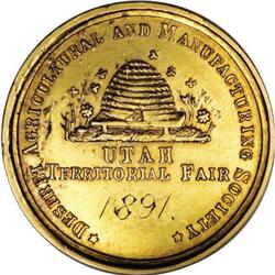 1891 Utah Territory Gold Medal