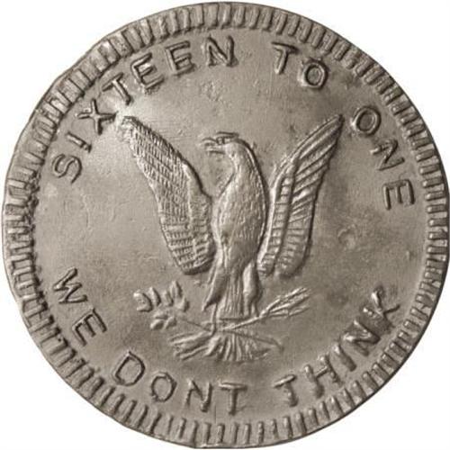 William J. Bryan 1896 "Bullion Value" Medal