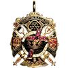 Image 1 : Gold and Ruby 14kt Gold Knights Templar Jewe