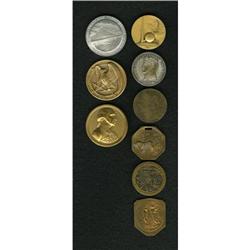 Nine-Piece Medal/Token Grouping