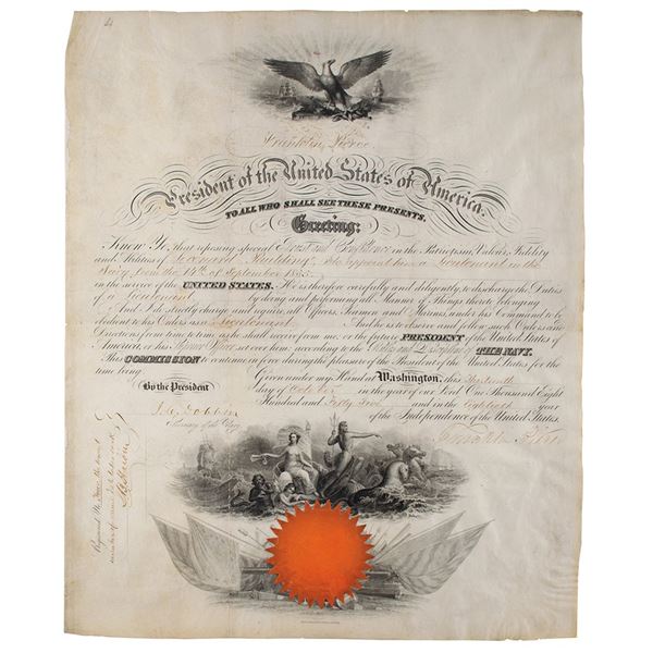 Franklin Pierce Document Signed as President