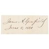 Image 25 : James A. Garfield Archive with (22) Items Signed as President