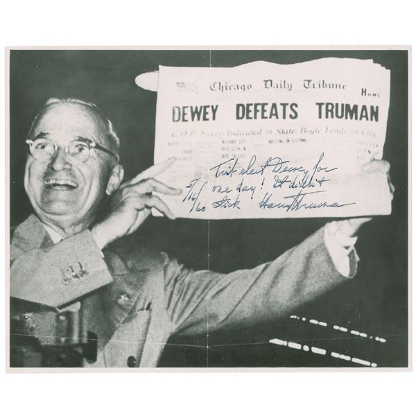 Harry S. Truman Signed Photograph and Lighter Box