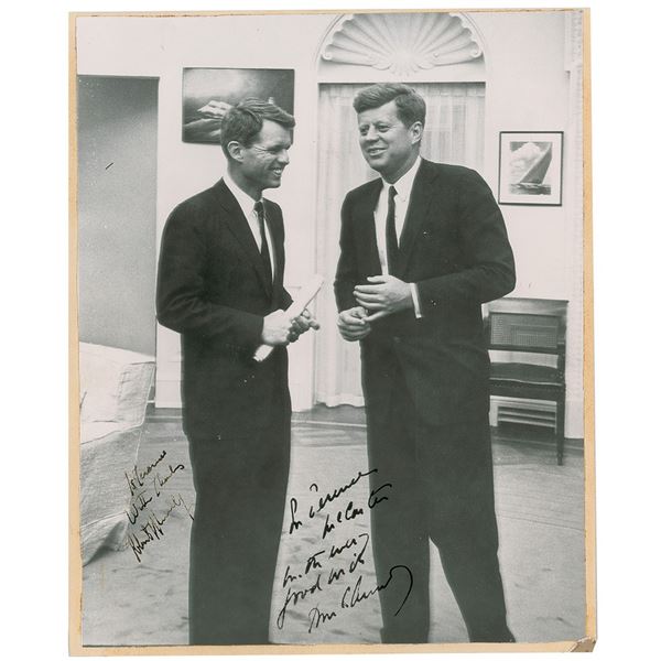 John and Robert Kennedy Signed Photograph as President and Attorney General