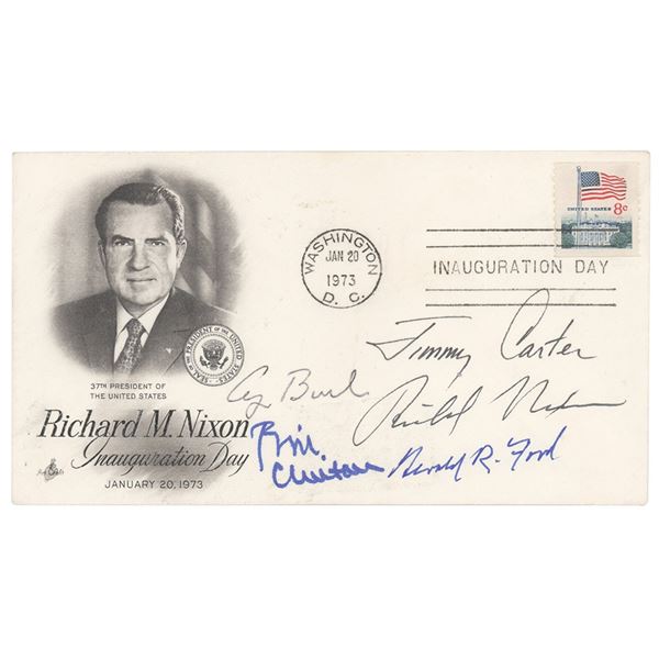Five Presidents Signed Inauguration Day Cover