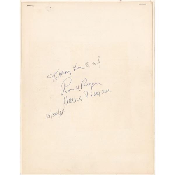 Ronald and Nancy Reagan Signed Program