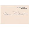 Image 1 : Eleanor Roosevelt Signed White House Card