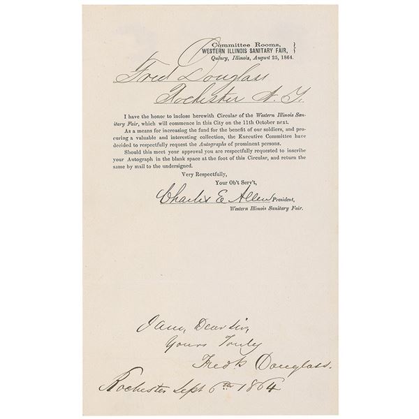 Frederick Douglass Document Signed