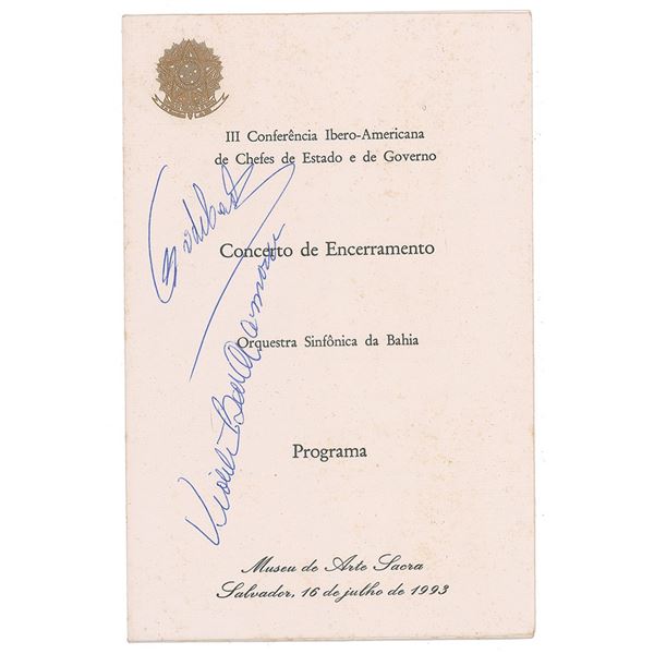 Fidel Castro Signed Program