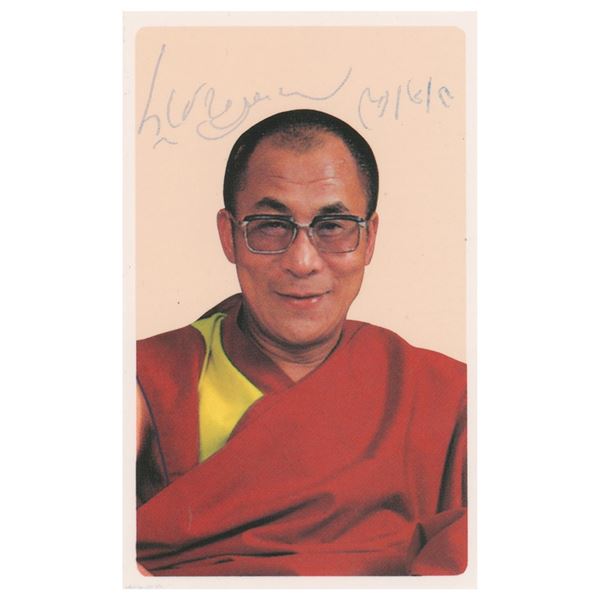 Dalai Lama Signed Photograph
