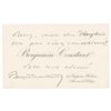 Image 2 : Jean-Joseph Benjamin-Constant Autograph Letter Signed and Signed Calling Card