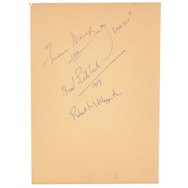 Basil Rathbone Signature