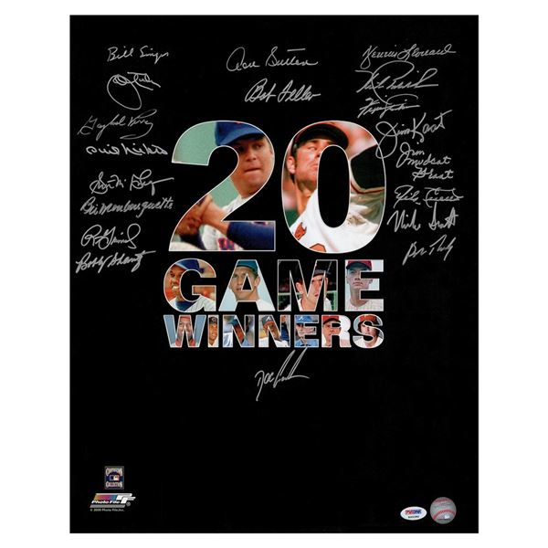 Baseball 20 Game Winners Signed Photograph