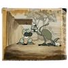 Image 1 : Popeye and Donkey production cel and production background from Let's You and Him Fight