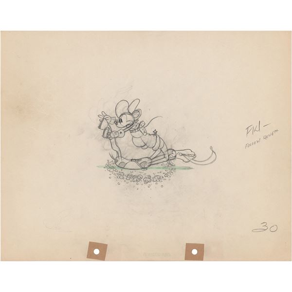 Mickey Mouse production drawing from Two-Gun Mickey