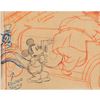 Image 1 : Mickey Mouse, Goofy, and Peg Leg Pete production storyboard drawing from Mickey's Service Station
