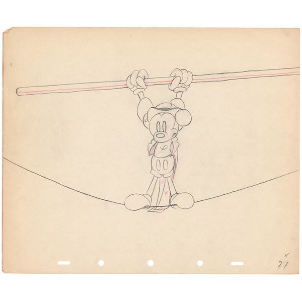 Mickey Mouse production drawing from Mickey's Circus