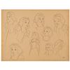 Image 3 : Frank Follmer preliminary model sheet drawing of Snow White from Snow White and the Seven Dwarfs