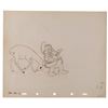 Image 2 : Doc and deer production drawing from Snow White and the Seven Dwarfs
