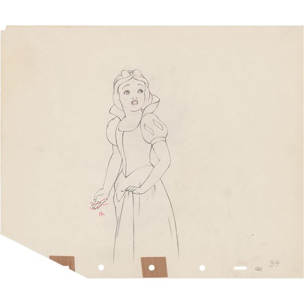 Snow White production drawing from Snow White and the Seven Dwarfs