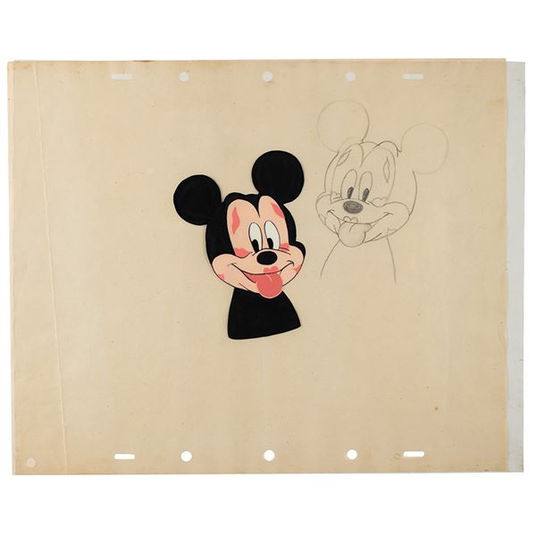 Mickey Mouse production cel and drawing from Mickey's Surprise Party