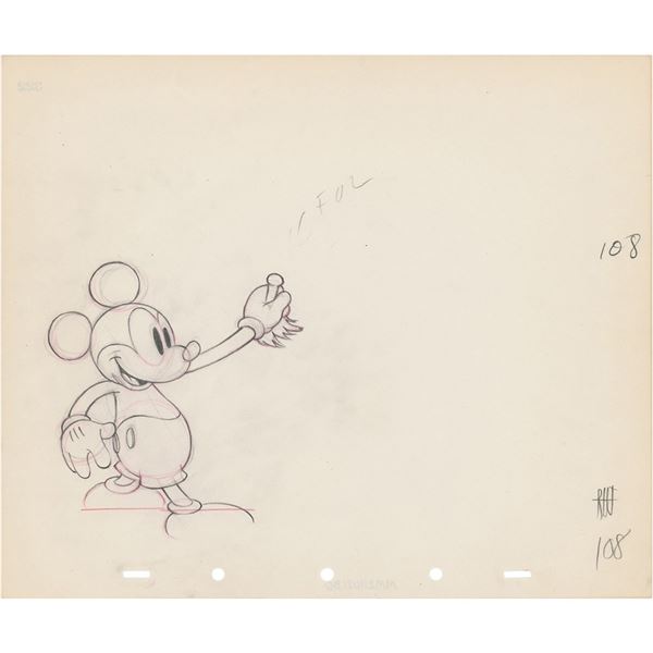Mickey Mouse production drawing from Society Dog Show