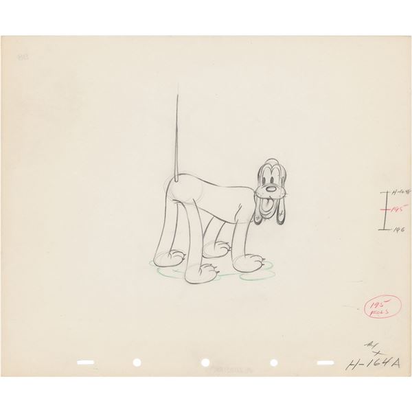 Pluto production drawing from Society Dog Show