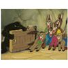Image 1 : Donkey boys and a Coachman minion production key master background set-up from Pinocchio