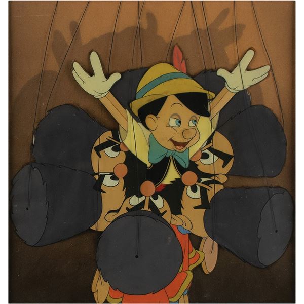 Pinocchio and Cossack puppets production cels from Pinocchio