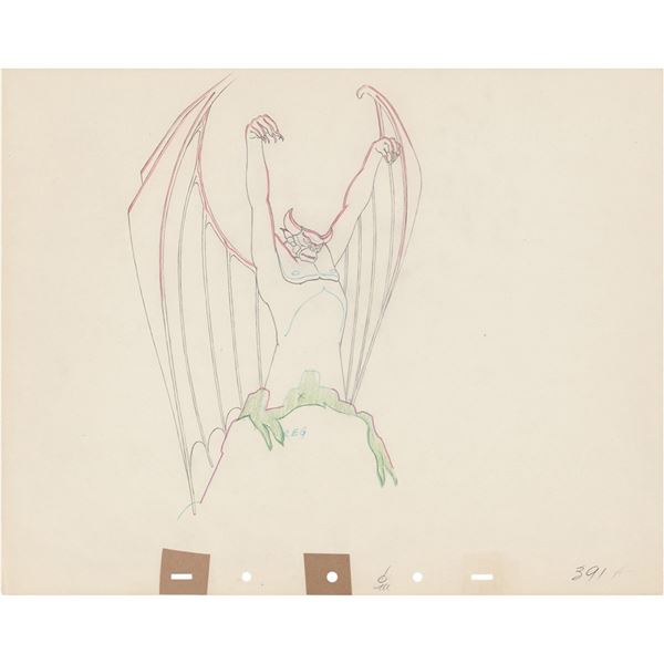 Chernabog production drawing from Fantasia