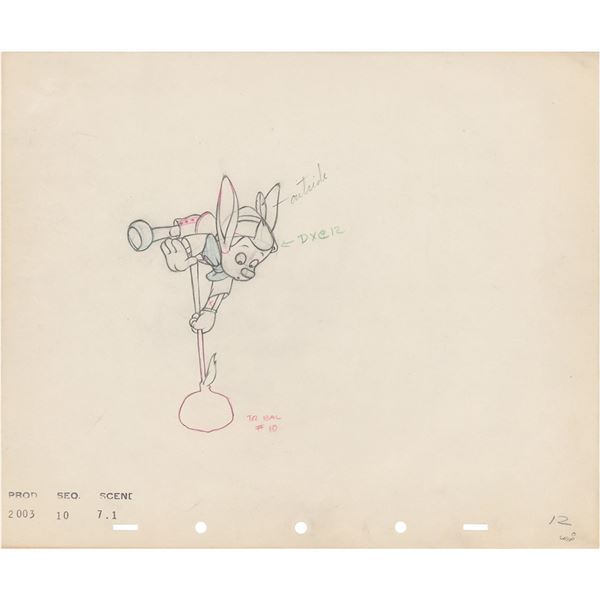 Pinocchio production drawing from Pinocchio