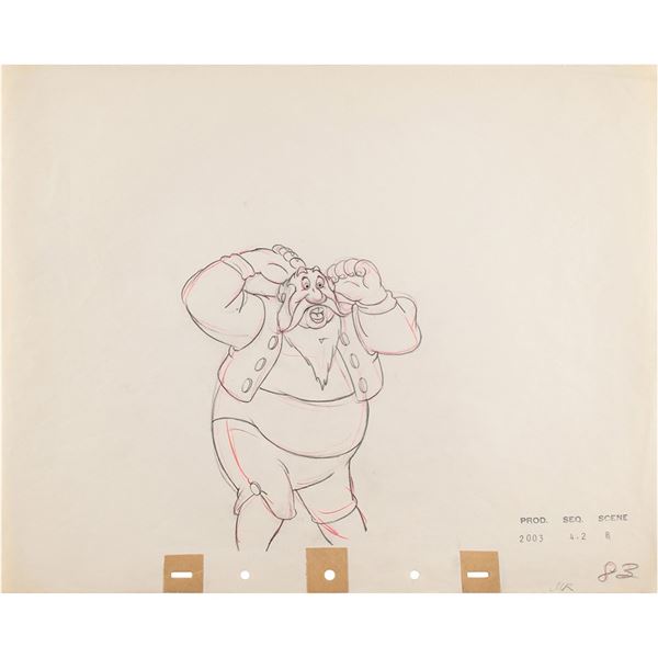 Stromboli production drawing from Pinocchio