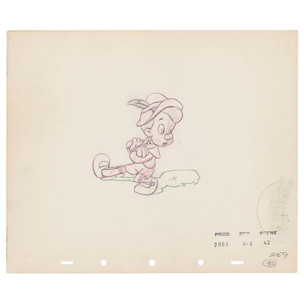 Pinocchio production drawing from Pinocchio