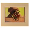 Image 1 : Pecos Bill, Widowmaker, and Bull production cel and production background from Melody Time