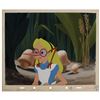 Image 1 : Alice and Eyeglasses Bird production cel and gag production background from Alice in Wonderland
