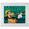 Image 1 : Goofy and Wilbur production key master background set-up from a Disney educational cartoon