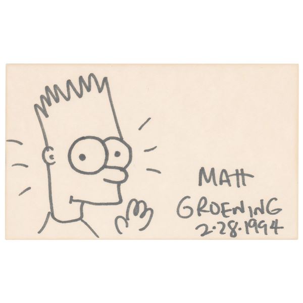 Matt Groening Signed Sketch