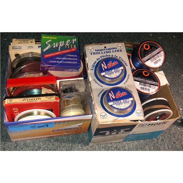 2 Boxes of assorted fishing lines