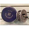 Image 1 : Hardy Bros vintage "Silex Superba" center pin reel with case