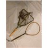 Image 1 : 2 Vintage fishing trout nets - 1 w/missing net