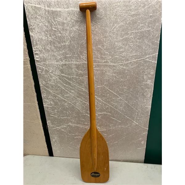 Small wood paddle manufactured by Sawyer Paddles & Oars