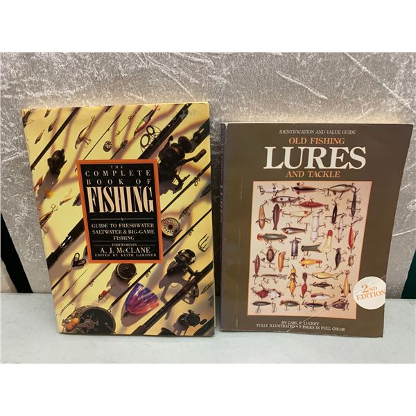 2 books on vintage fishing lures and rods