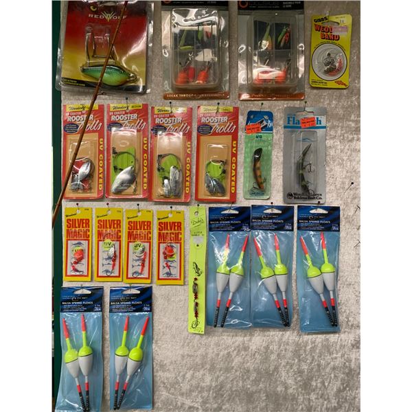 Large lot of assorted fishing lures mostly fresh water