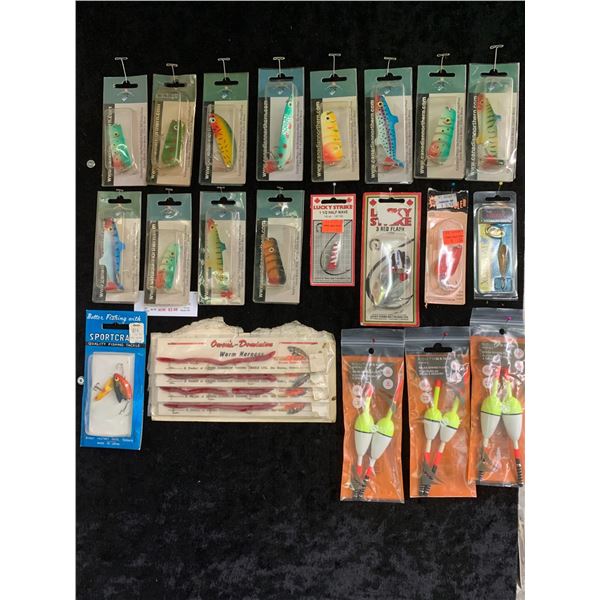 Lot of fresh water fishing lures